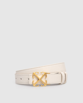 Off-White Білий шкіряний ремінь Arrow OWRB13AC99LEA001