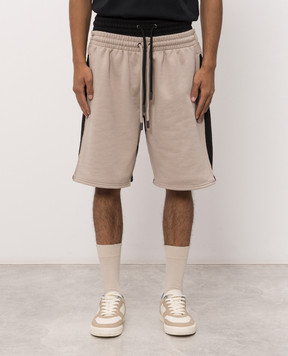 Off-White Черные шорты с эффектом наложения слоев 44MCI01CF26F001