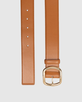 Santoni Коричневий шкіряний ремінь з логотипом CW40VC904C49HFRY