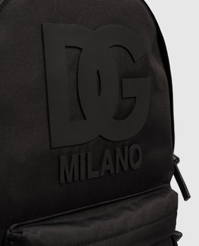 Dolce&Gabbana Дитячий чорний рюкзак з аплікацією DG EM0074AM224