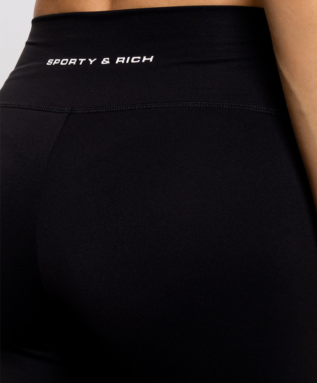 Sporty & Rich Черные леггинсы клеш PA05388315BA01 изображение 5