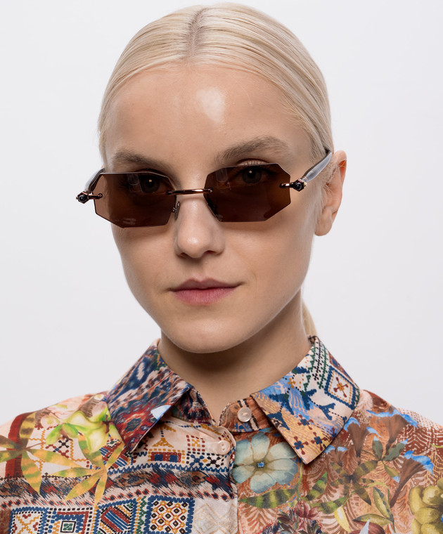 Kuboraum Коричневые солнцезащитные очки P63 KRSP63BZHB00004M изображение 2