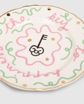 Bitossi Home Біла порцелянова тарілка для хліба Key PAN00104