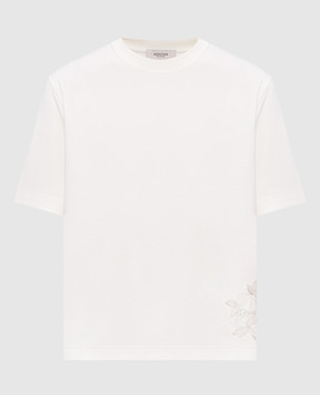 Agnona Футболка кольору айворі TT1103LY2050