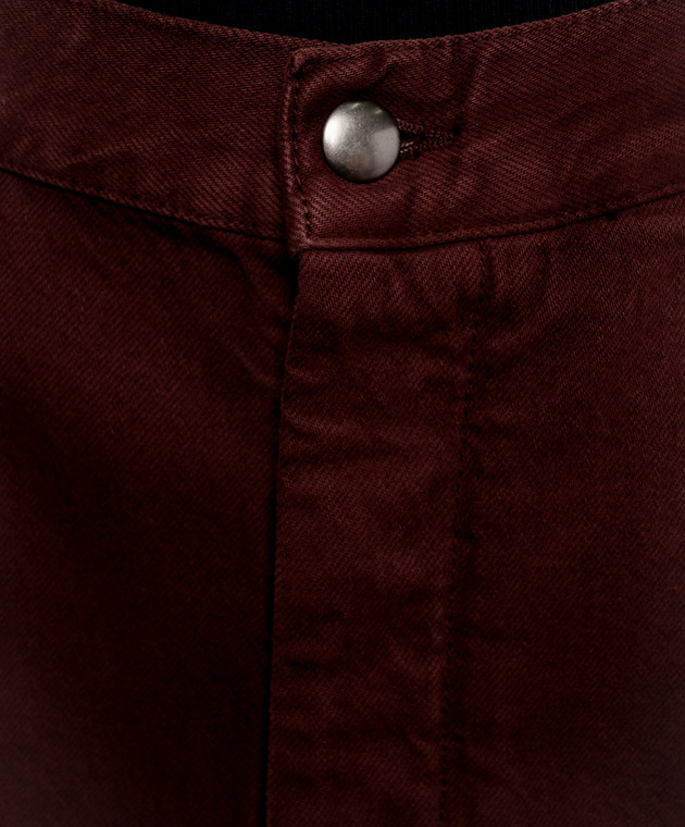 Ann Demeulemeester Бордовые джинсы Kristel с лентами B0010196FA038 изображение 5