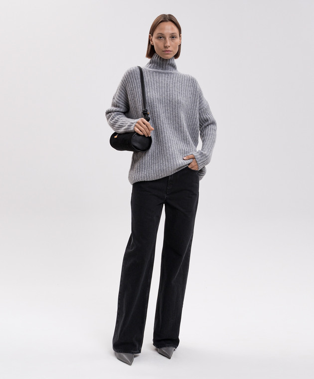 Allude Сірий светр з кашеміру та шовку 26577092 зображення 2