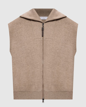 Brunello Cucinelli Коричневый жилет из кашемира M12237846