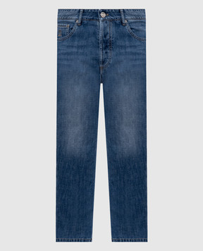 Brunello Cucinelli Синие джинсы с вышивкой эмблемы M0Z37D3210