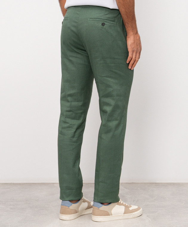 Stefano Ricci Зеленые брюки с льном M1T610005BLCTL1U изображение 4