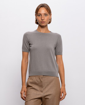 Max Mara Серый топ GIULIETTA с шелком SMMGIULIETTA