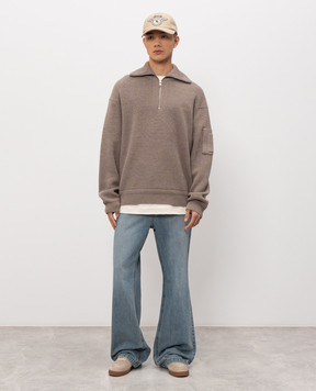 Juun.j Коричневий светр з вовною JC6251P31A