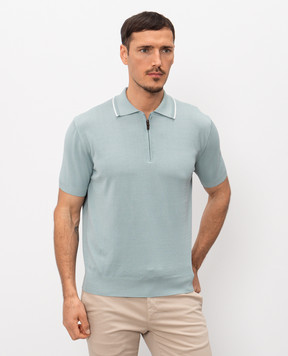 Canali Зелене поло з бавовни MK02460C1165