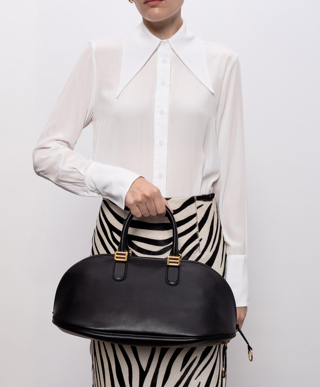 Balenciaga Черная кожаная сумка-тоут Bolero 8680742ACJS изображение 2