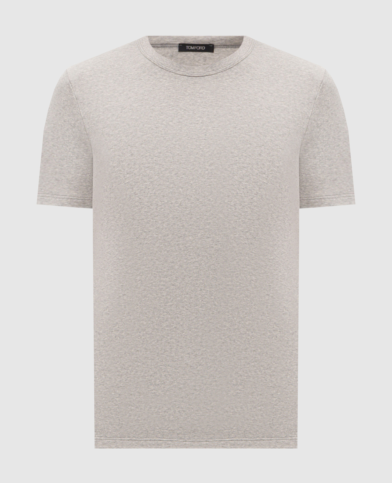 Серая меланжевая футболка с нашивкой логотипа