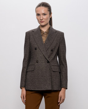 Max Mara Коричневый двубортный жакет CRESTA MSTCRESTA