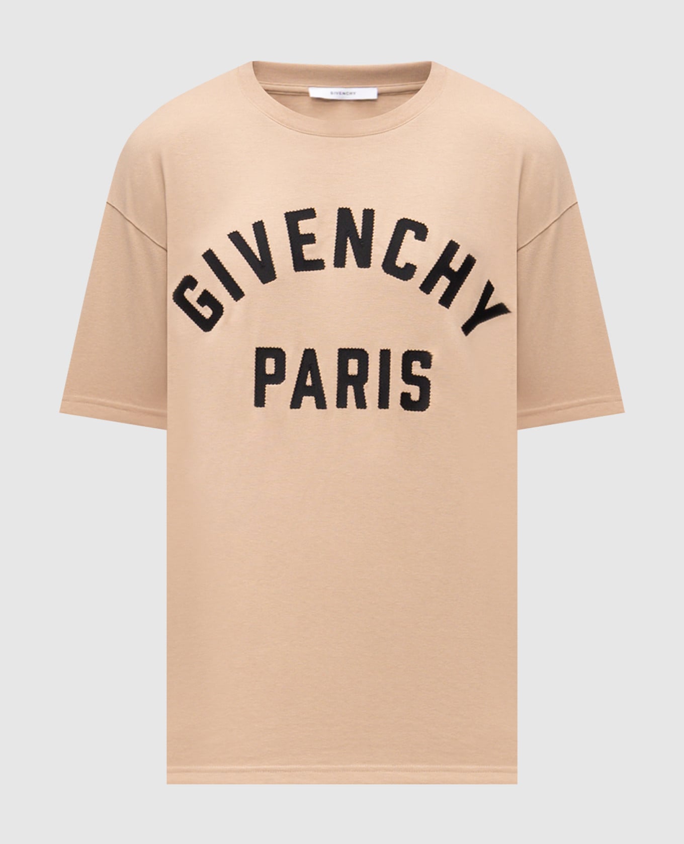 Бежевая футболка с логотипом