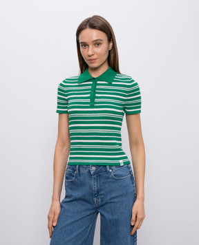 Simkhai Зеленое поло Averie в полоску 2262215K