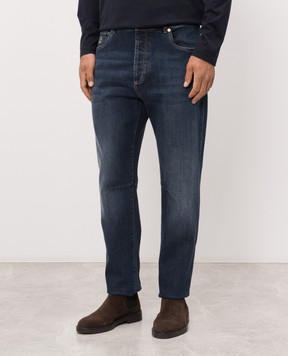 Brunello Cucinelli Синие джинсы с логотип патч M283PX1290