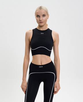 Off-White Чорний топ Off Stamp 2VO05MC99KNI001