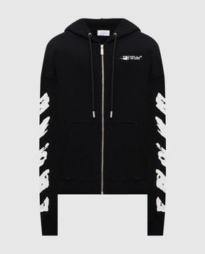 Off-White Черная спортивная куртка Ink Arrow 44MBE015F5F002