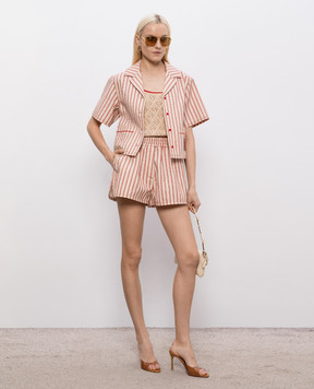 Fendi Бежеві шорти в смужку FLP897AOHT
