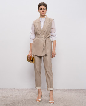 Peserico Бежеві штани з люрексом A0468000591