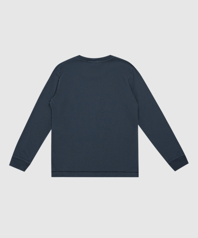 Stone Island Детский синий лонгслив с нашивкой логотипа L2S162100002S004714 изображение 2