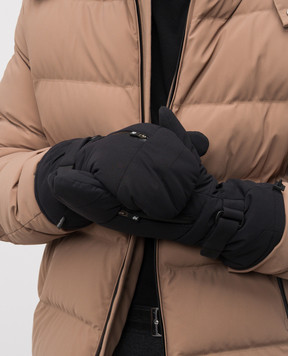 Stefano Ricci Чорні гірськолижні рукавиці M6G5300010PA003R