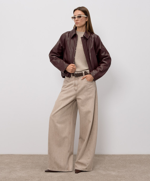 Brunello Cucinelli Бежевый свитер из кашемира и шерсти MBM753500P изображение 2