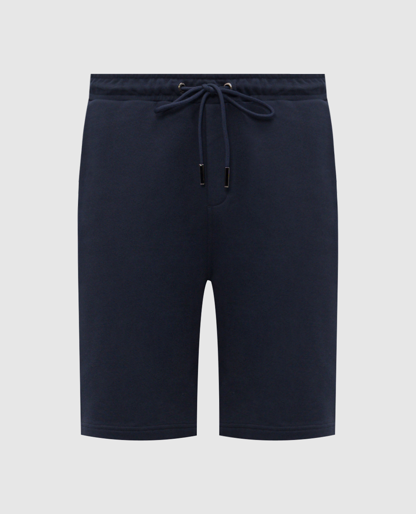 Синие шорты с брендовым принтом