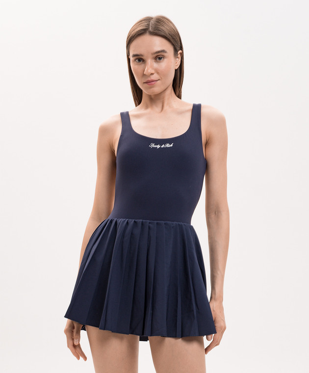 Sporty & Rich Синя сукня-плісе DR00975326BL106 зображення 3