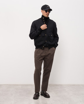 Brunello Cucinelli Коричневые брюки из хлопка M252UE1710