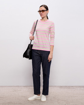 Max & Co Розовый лонгслив MEDUSA в полоску MCOMEDUSA