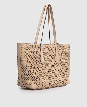 Gianni Chiarini Бежева замшева сумка-тоут Mashup BS11837CMLSR