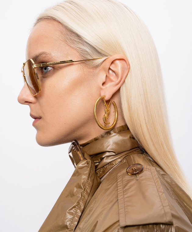 Saint Laurent сережки-конго CASSANDRE 868176Y1500 зображення 2