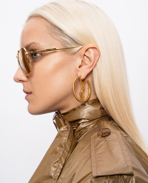 Saint Laurent Золотые серьги-конго CASSANDRE 868176Y1500