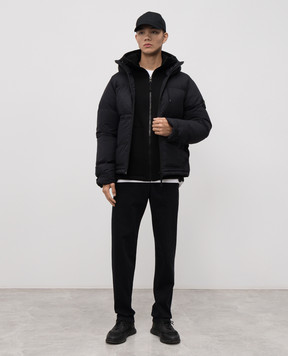 Stone Island Чорний пуховик з логотипом K2S154100019S0182