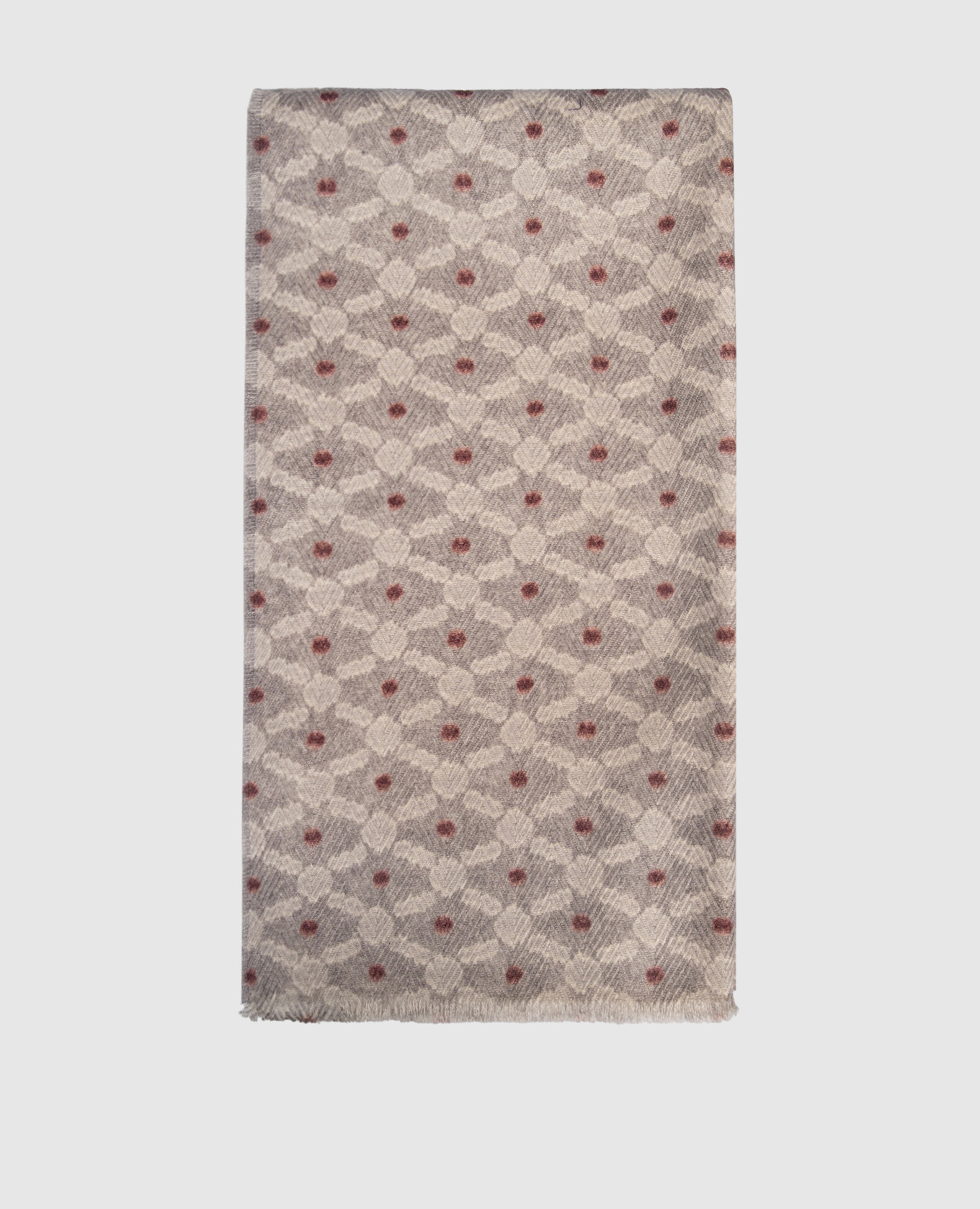 

Серый двусторонний шарф из шерсти в узор, Шарфы