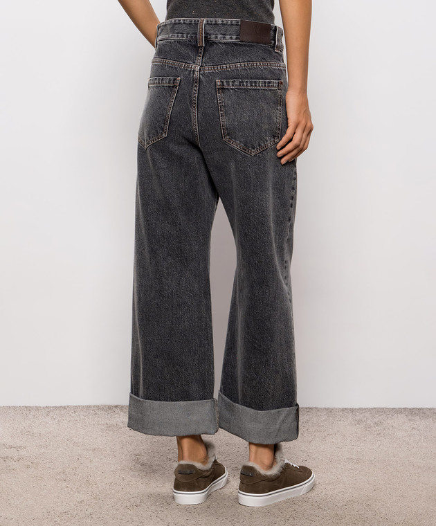 Brunello Cucinelli Серые джинсы с отворотами MA095P4114 изображение 4