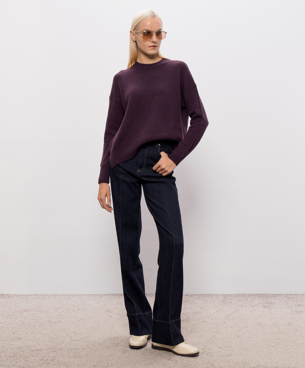 Allude Фіолетовий светр з кашеміру 26511151 зображення 2