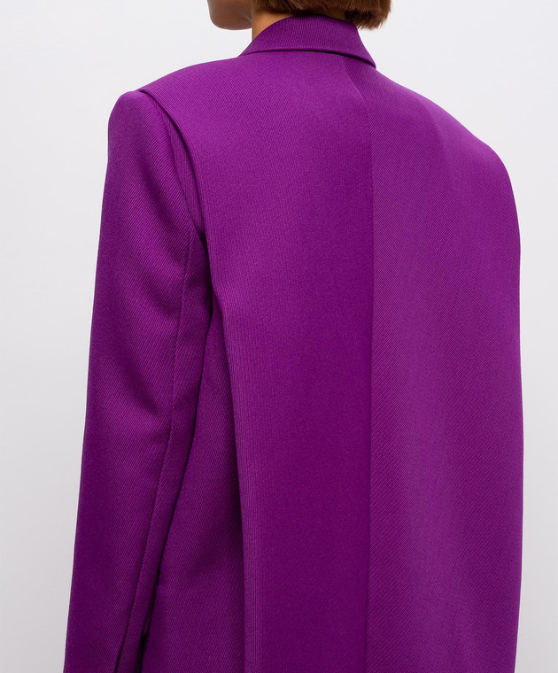 Balenciaga Фіолетове пальто з вовни 872227TUT15 зображення 5