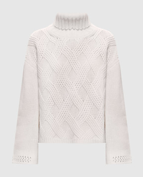 Twinset Свитер цвета айвори с шерстью и кашемиром 262TT3353