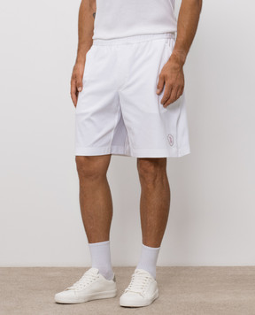 Brunello Cucinelli Білі шорти з контрастною емблемою ML8243390T