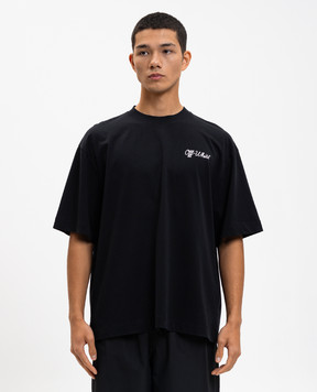 Off-White Чорна футболка з принтом логотипа 44MAA120C9J00D