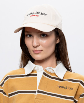 Sporty & Rich Бежевая кепка с вышивкой логотипа AC04082280CR01