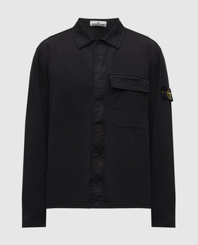 Stone Island Черная рубашка с логотип патч L1S151200013S0A10