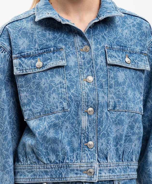 Christy Lynn Синяя джинсовая куртка Monroe в цветочный принт CLJ77F116 изображение 5