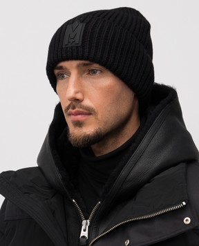Mackage Чорна шапка JUDE з вовною JUDEMZ
