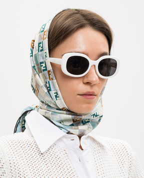 Fendi Платок из шелка в клетку FXT091AUMD