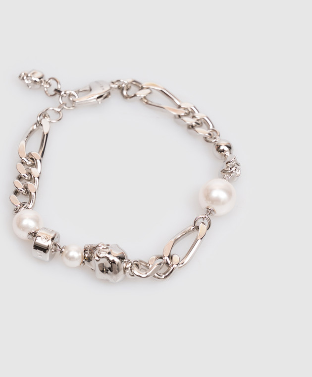 Alexander McQueen Браслет-ланцюжок з намистинами у вигляді черепа 836792J16PA зображення 3